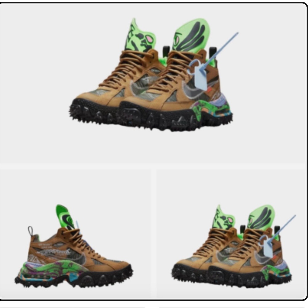 Stylish Athletic Shoes - Brown and Green